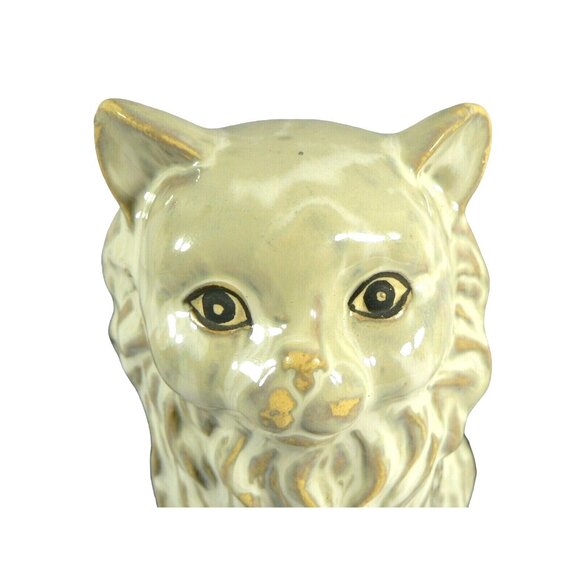 Cat Figurine Statue Home Decor Sitting Pose Unbranded Glazed Ceramic - Picture 6 of 9